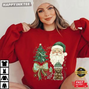 Starbucks Inspired Bear Cup Christmas Coquette T Shirt (3)