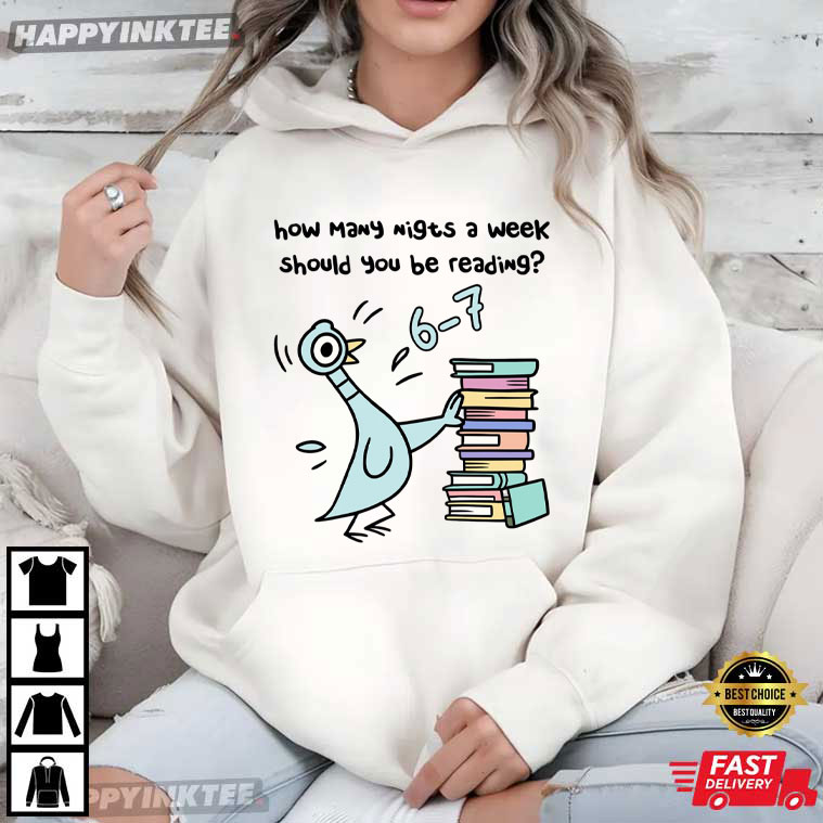 Pigeon 67 Reading Book Lover Librarian T-Shirt Pigeon 67 Reading Book Lover Librarian T-Shirt