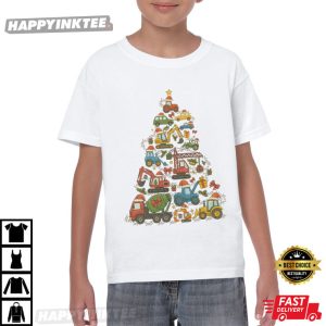 Christmas Truck Tree Funny Construction Vehicles Cute Christmas Gifts T-Shirt