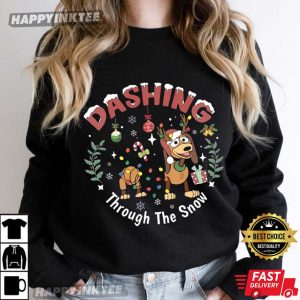 Dashing Through The Snow Slinky Dog Disney Toy Story Christmas T Shirt (4)