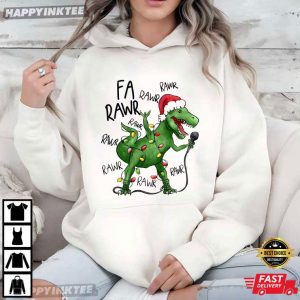 Dinosaur Singing Fa Rawr Funny Christmas Gifts T Shirt (3)