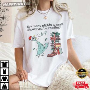 Pigeon Elephant How Many Nights A Week Should You Be Reading 6 7 T Shirt (1)
