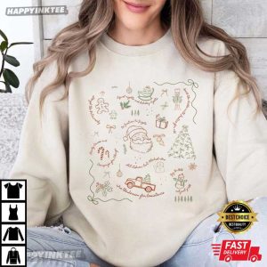 Doodle Subtle Anti Trump Christmas Coquette Secret Message T Shirt (4)