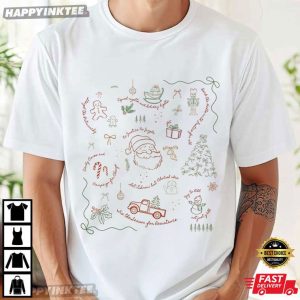 Doodle Subtle Anti Trump Christmas Coquette Secret Message T Shirt (1)