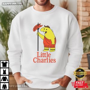 Little Charlies Funny Meme Smiling Pizza Parody T Shirt (4)