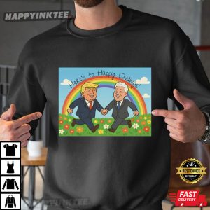 Donald Trump Bill Clinton Here's To Happy Endings Blowing Bubba T Shirt (3)