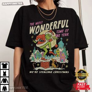Stealing Christmas Grinch Vintage 90s Movie T Shirt (1)