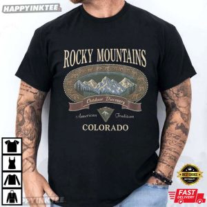 Rocky Mountains Colorado Outdoor Discovery Mountain Hiking T-Shirt