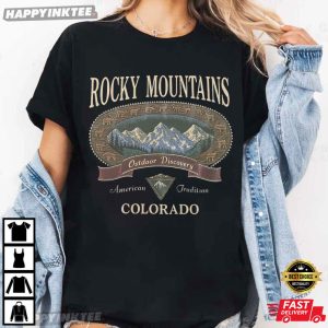 Rocky Mountains Colorado Outdoor Discovery Mountain Hiking T Shirt (1)