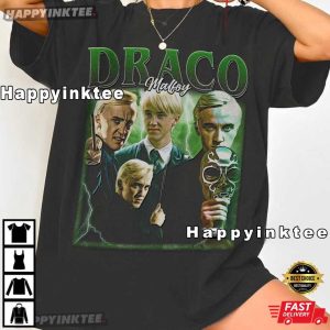 Draco Malfoy Slytherin Wizard Vintage Bootleg Graphic T-Shirt