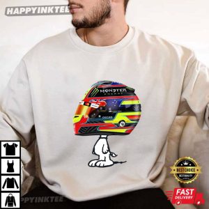 Oscar Piastri Racing Helmet Snoopy Funny F1 Fan T Shirt (3)