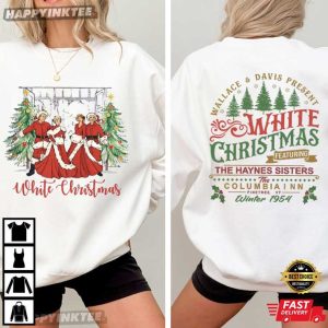 White Christmas Columbia Inn Pine Tree Vermont T Shirt (4)