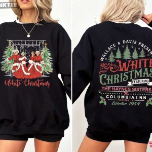 White Christmas Columbia Inn Pine Tree Vermont T Shirt (1)