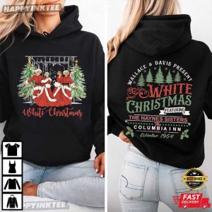 White Christmas Columbia Inn Pine Tree Vermont T Shirt (2)