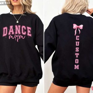 Dance Mom Dance Mama Bow Custom Name T Shirt (4)
