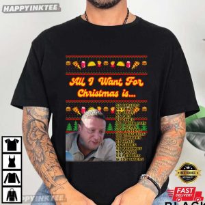 All I Want For Christmas Is 55 Burgers 55 Fries Tim Robinson T-Shirt