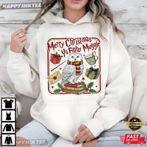 Merry Christmas Ya Filthy Muggle Owl Wizard Gifts T Shirt (4)
