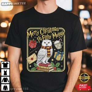 Merry Christmas Ya Filthy Muggle Owl Wizard Gifts T Shirt (2)