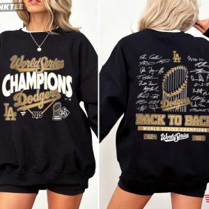 Dodgers Back to Back World Series Champions 2024 2025 LA MLB T Shirt (4)