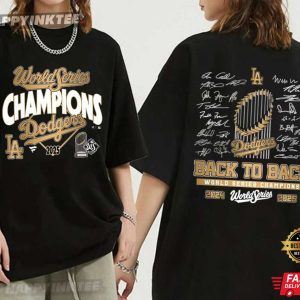 Dodgers Back to Back World Series Champions 2024 2025 LA MLB T Shirt (3)