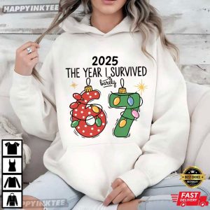 Christmas 2025 The Year I Barely Survived Six Seven 6 7 Meme T Shirt (4)
