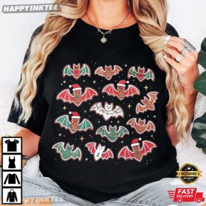 Gingerbread It's Frickin Bats Spooky Christmas T Shirt (1)