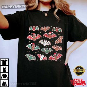 Gingerbread It's Frickin Bats Spooky Christmas T Shirt (2)