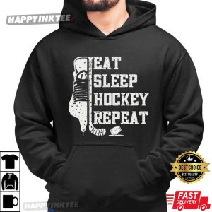 Eat Sleep Hockey Repeat Hockey Lover Game Day T Shirt (1)