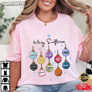 Merry Swiftmas Eras Tour Music Lover Cute Swifties Christmas T Shirt (2)