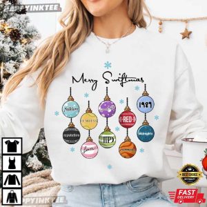 Merry Swiftmas Eras Tour Music Lover Cute Swifties Christmas T Shirt (3)
