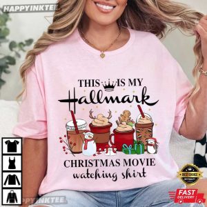 Hallmark Christmas Movie Watching Holiday Winter Gift T Shirt (2)