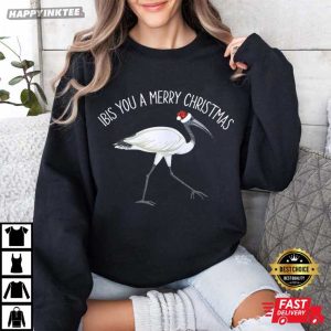 Ibis You A Merry Christmas Funny Aussie Bin Chicken T Shirt (4)