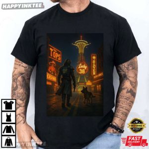 Courier Six And Dogmeat Night On The New Vegas Strip T-Shirt