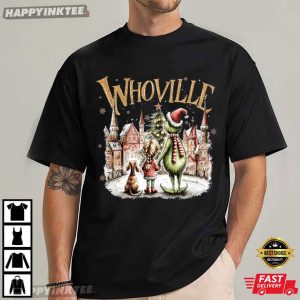 Grinch And Cindy Lou Who Whoville University Christmas T Shirt (1)