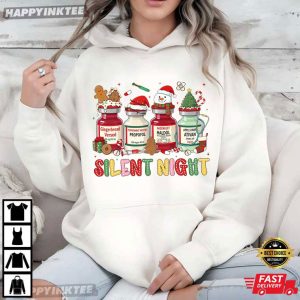 Silent Night Medical ICU Nurse Christmas Festive Healthcare T Shirt (4)