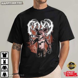 Foxy Five Nights at Freddy's Metal Disney Horror Goth Punk T Shirt (1)