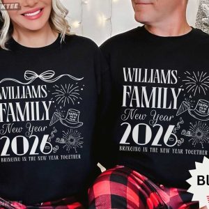 Custom Name Family New Year 2026 Holiday Cruise Gifts Matching Crew T Shirt (1)