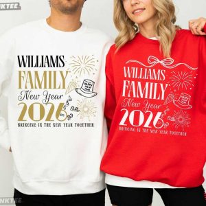 Custom Name Family New Year 2026 Holiday Cruise Gifts Matching Crew T Shirt (2)