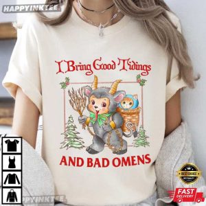 Cute Krampus Good Tidings And Bad Omens Christmas T-Shirt