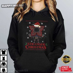 Stranger Christmas Funny Demogorgon Upside Down Xmas T Shirt (4)