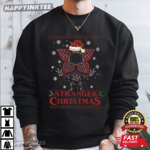 Stranger Christmas Funny Demogorgon Upside Down Xmas T Shirt (3)