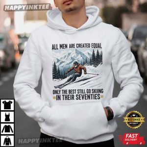 Skiing Seventies Skier Retirement Winter Sports T Shirt (4)