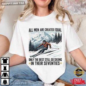 Skiing Seventies Skier Retirement Winter Sports T Shirt (2)