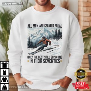 Skiing Seventies Skier Retirement Winter Sports T Shirt (3)
