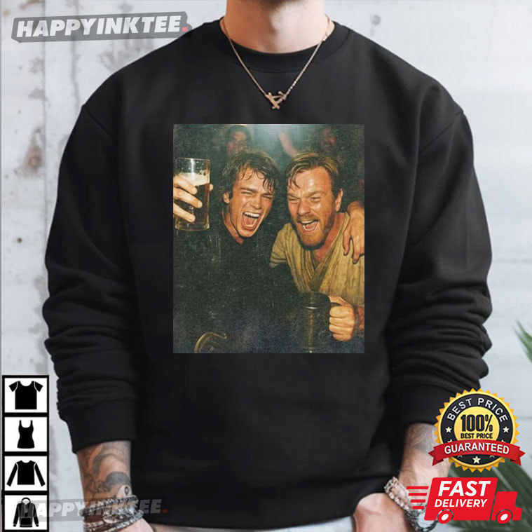 Anakin Skywalker and Obi Wan Kenobi Retro Friends Night Out T-Shirt Anakin Skywalker and Obi Wan Kenobi Retro Friends Night Out T-Shirt
