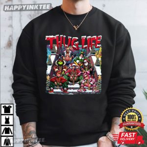 Thug Life Christmas Movie Heroes Funny Holiday T Shirt (3)