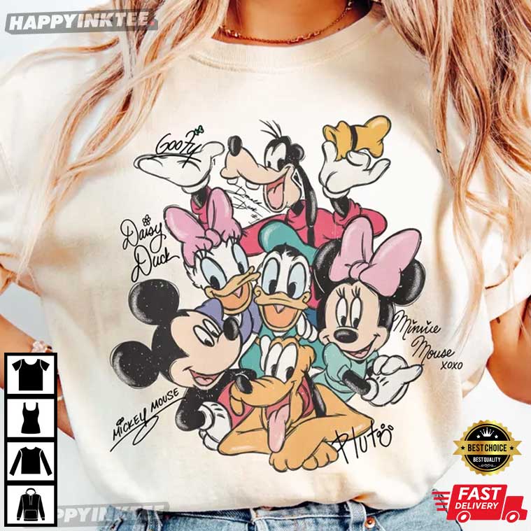 Disney Characters Mickey And Friends Signatures Magical T-Shirt Disney Characters Mickey And Friends Signatures Magical T-Shirt