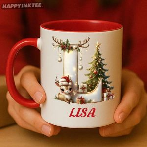 Custom Initial And Name Christmas Holiday Gift Coffee Mug (3)