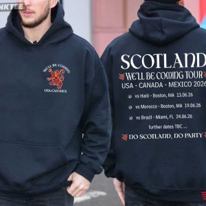 Scotland World Cup 2026 We'll Be Coming Tour Scottish Supporters T Shirt (2)