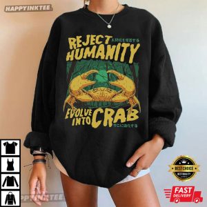 Reject Humanity Horror Crab Funny Meme T Shirt (4)